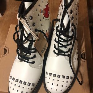 dr martens rock and roll white